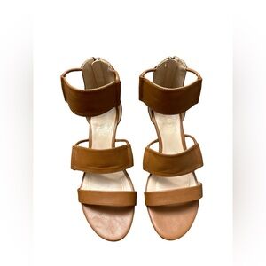Studio Isola Tan Strappy Sandals: 8.5